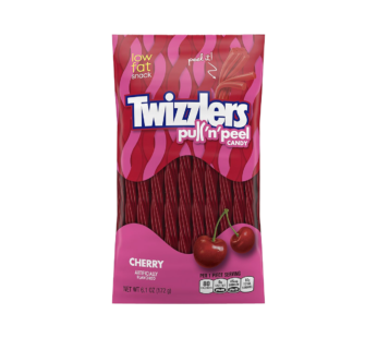 TWIZZLERS – PULL ‘N’ PEEL Cherry Candy Bags 6.1 oz – 172g